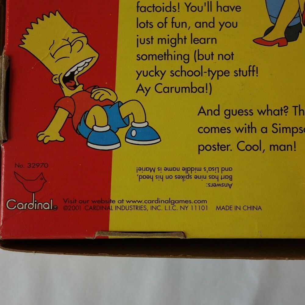 The Simpson's Trivia Board Game First Edition Set 2001 Complete! - Picture 5 of 5